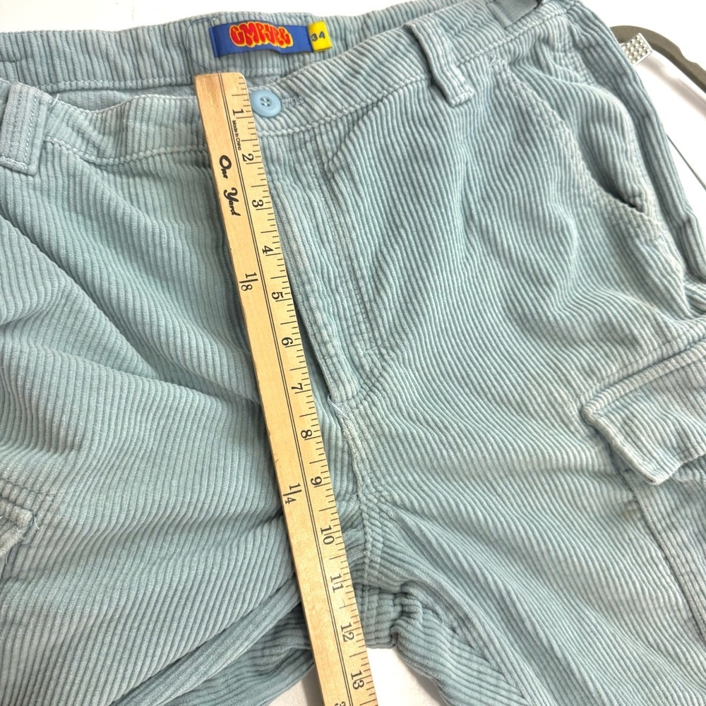Empyre Light Blue Corduroy Cargo Skate Pants Baggy Relaxed Fit Men’s Sz 34 Y2K - Picture 16 of 16